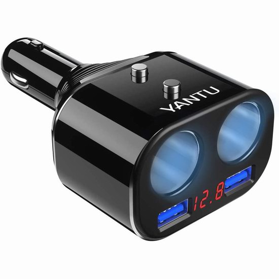  历史新低！YANTU 双USB车载充电器 带双点烟器扩展头 13.87加元！