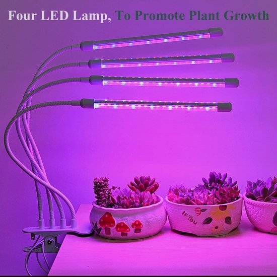 历史新低！toptry 80 LED 4灯头 育苗神器 自动定时 LED植物生长灯6折 20.39加元！