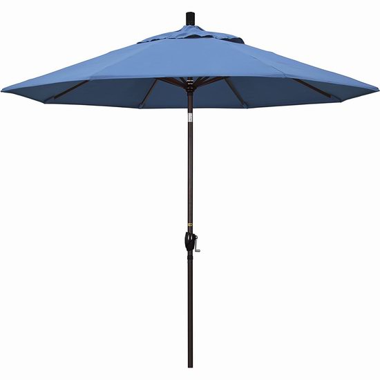  白菜价！California Umbrella 9英尺可倾斜庭院遮阳伞2.2折 64加元包邮！