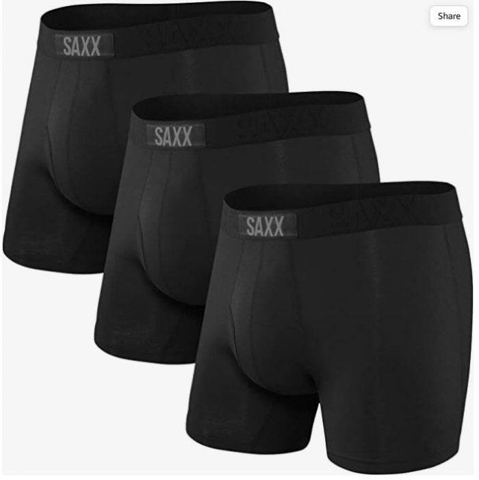  Saxx男士四角内裤 3件套 66.47加元（原价 97.95加元）