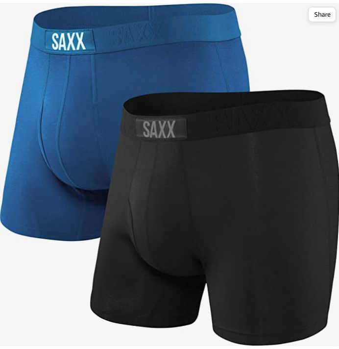  Saxx男士四角内裤2件套 45.47加元（原价 64.95加元）
