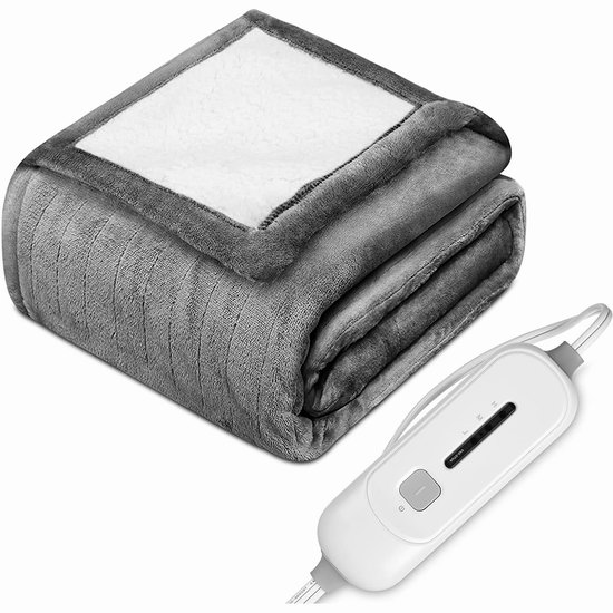 WUEAOA ETL认证 可水洗 多用途保暖电热毯4.1折 32.89加元包邮！
