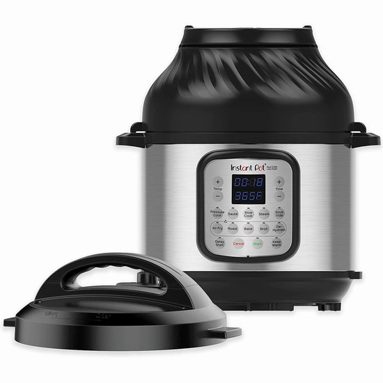  Instant Pot Duo Crisp 6夸脱 11合一 双锅盖 智能空气炸锅+电压力一体锅5.6折 129.98加元（原价 229.98加元）