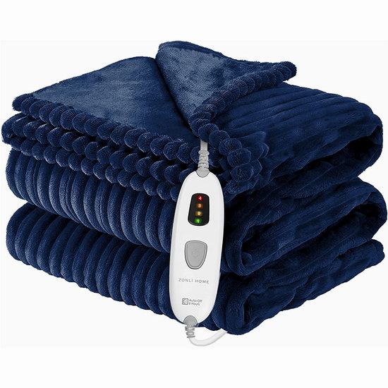  历史新低！ZONLI ETL认证 可水洗 多用途保暖电热毯5折 49.99加元包邮！