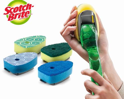  刷锅神器！Scotch-Brite 多用途重型磨砂清洁海绵洗碗刷  3.31加元
