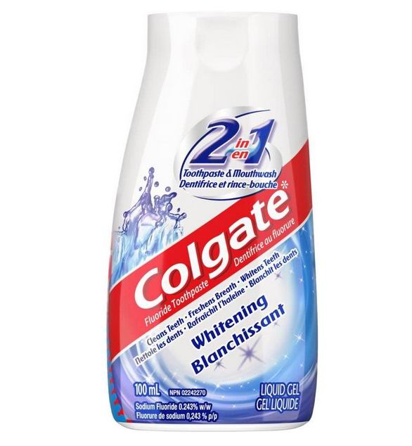  Colgate 2合1美白牙膏/漱口水100毫升 2.84加元