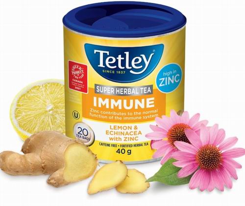  提升免疫力！Tetley 含锌 柠檬紫锥花茶20包 3.58加元