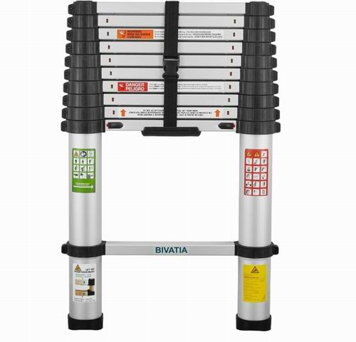  Bivatia 便携式可折叠 8.5-15英尺铝制轻型伸缩梯 94.6-201.48加元（原价 138.99-278.99加元）
