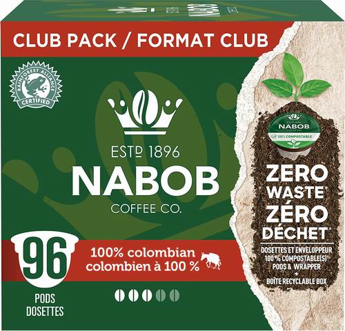  Maxwell House Nabob 100%哥伦比亚咖啡胶囊96粒 38.53加元（原价 57.5加元）