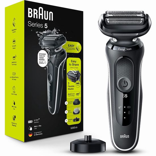  Braun Series 5 5050cs 博朗 干湿两用剃须刀7.5折 89.99加元包邮！