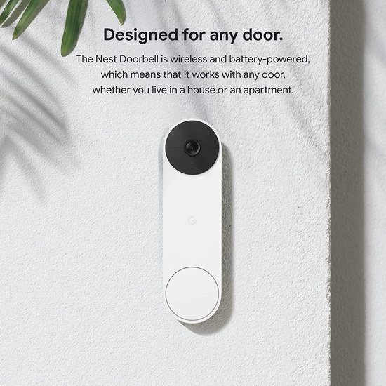  历史新低！Google Nest Doorbell 无绳充电宝 智能可视门铃6.2折 149.98加元包邮！