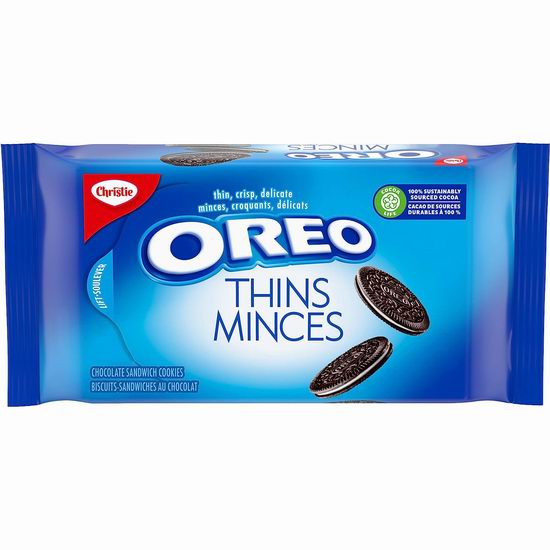  OREO 奥利奥 Thins Original 巧克力夹心饼干5.5折 2.21加元！3款可选！