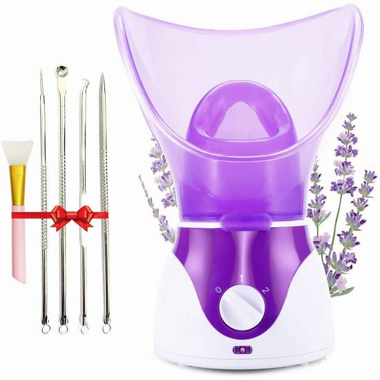  VASTOM 秋冬补水 家用美容补水蒸脸器5.5折 25.27加元！送去黑头4件套+面膜刷！