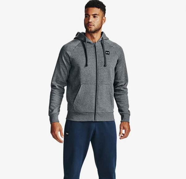  Under Armour 男士Rival抓绒拉链夹克 39.99加元（L码），原价 70加元