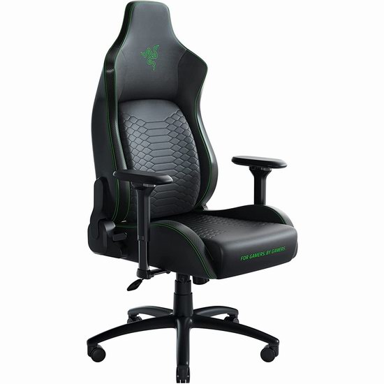  历史新低！Razer Iskur XL 雷蛇风神 加大版 经典黑绿色 顶级人体工学设计电竞椅/游戏椅4.2折 419.99加元包邮！