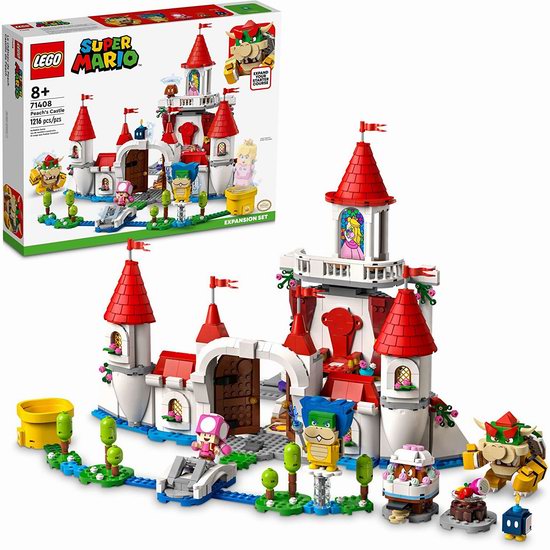  历史新低！LEGO 乐高 71408 超级马力欧 桃花公主城堡扩展关卡（1216pcs）5.8折 98.5加元包邮！