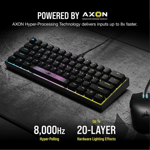  史低价！Corsair K65 RGB Mini 60% 机械游戏键盘 79.99加元（原价 149.99加元）