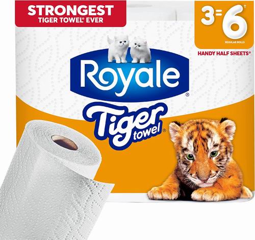  Royale Tiger 强力厨房纸3卷 6.99加元（原价 8.99加元）