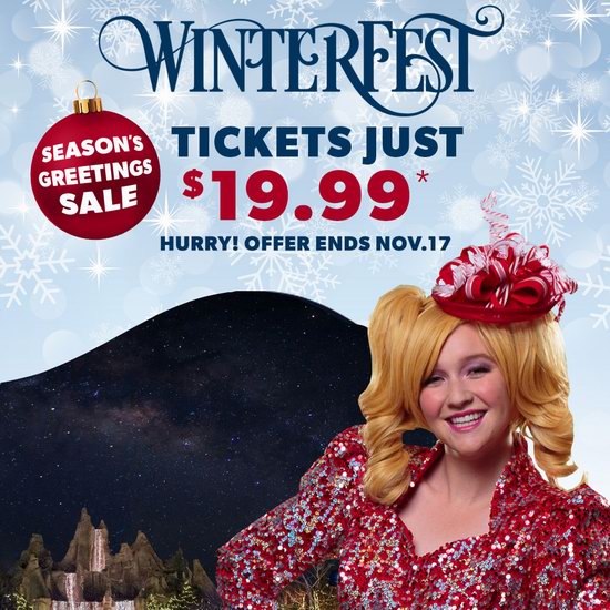  Canada's Wonderland 奇幻乐园 WinterFest 冬季嘉年华 门票闪购，仅售19.99加元！11月18日开幕！