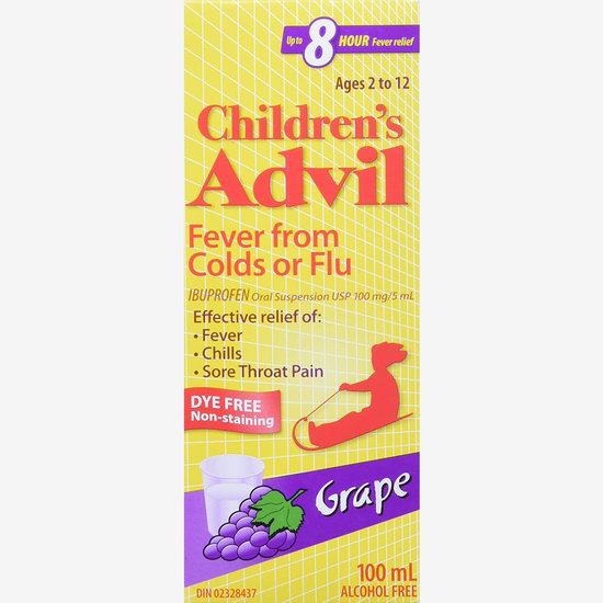 Advil 水果味 布洛芬 8小时长效 2-12岁儿童退烧止痛口服液 12.99加元！