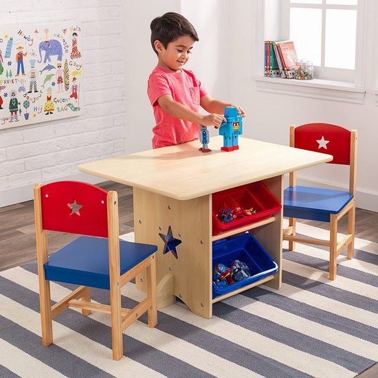  白菜价！KidKraft 26912 儿童实木桌椅套装3.6折 75.74加元包邮！
