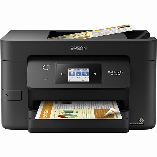  历史最低价！Epson 爱普生 Workforce Pro WF-3820 无线多功能彩色喷墨打印机6.5折 129.99加元包邮！