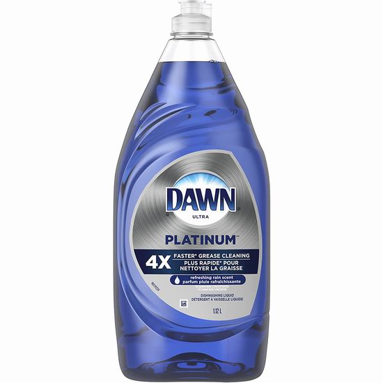  历史新低！Dawn Platinum 4倍清洁力 清新雨香 洗碗液（1.12升）6.6折 3.97加元！