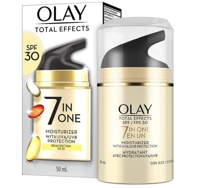  Olay 全效7合1抗衰老面部保湿霜（SPF 30） 50毫升 18.99加元（shoppers原价 34.99加元）