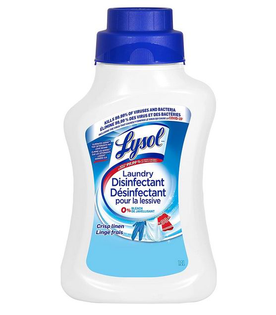 Lysol 不含漂白剂 衣物消毒液1.2升  6.97加元（原价 9.99加元）