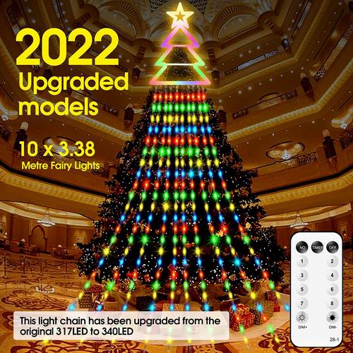 TUYOMA 室内室外 340 LED 防水圣诞瀑布灯 19.99加元限量特卖（原价 49.99加元）