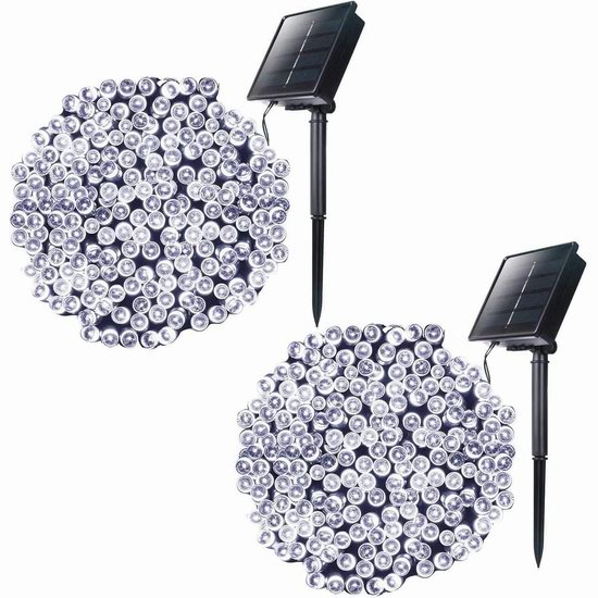  白菜价！历史新低！MineTom 72英尺 200 LED 8模式 太阳能庭院装饰仙女灯串2件套3.6折 12.99加元！