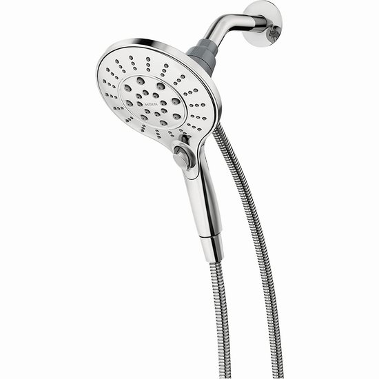  Moen 摩恩 26112 Magnetix 磁吸式 6模式淋浴头+不锈钢软管套装6.6折 66.49加元包邮！会员专享！