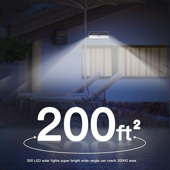 EZBASICS 200 LEDs 超亮太阳能室外运动感应灯4件套4.1折 28.99加元包邮！单个仅7.24加元！
