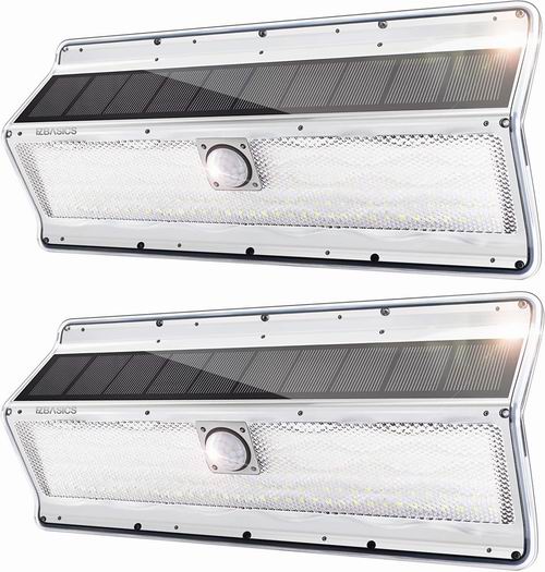  EZBASICS 200 LEDs 超亮太阳能室外运动感应灯2件套4折 15.99加元（原价 39.99加元）