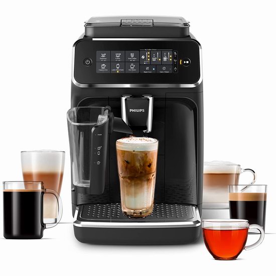  Philips 飞利浦 3200系列 EP3241/74 LatteGo+冰咖啡 全自动浓缩咖啡机8.2折 899.99加元包邮！