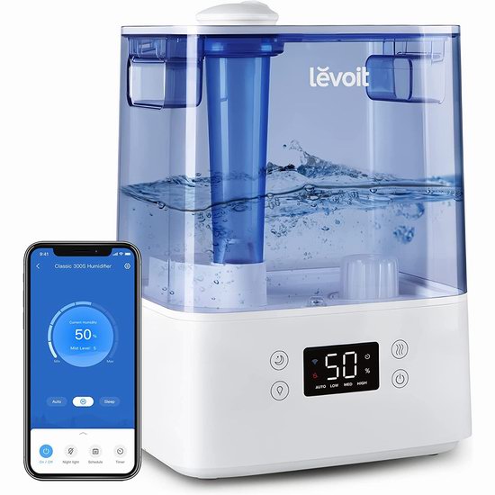  历史新低！Levoit 6升大容量 智能WiFi 超声波静音加湿器8折 79.99加元包邮！