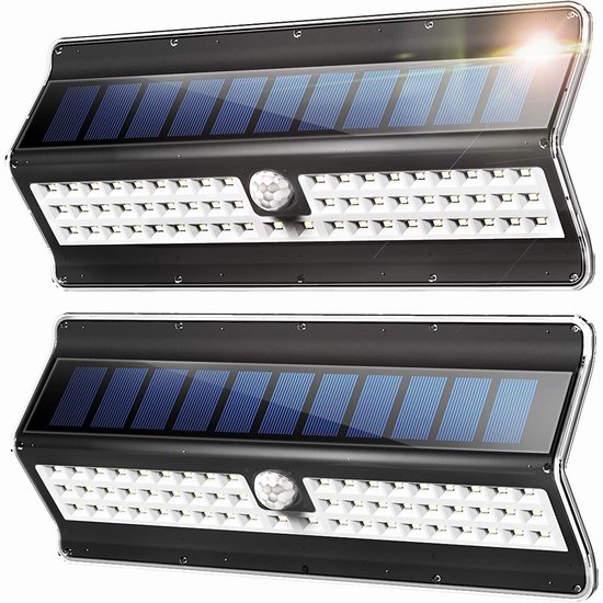  白菜价！历史新低！EZBASICS 56 LEDs 太阳能室外运动感应灯2件套3.7折 13.79加元包邮！
