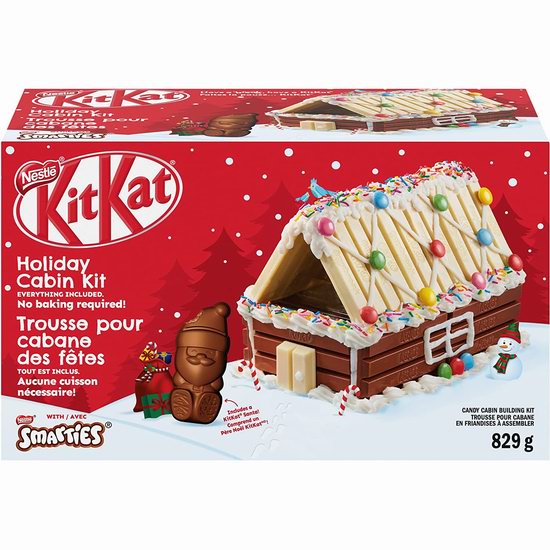 历史新低！Nestle KITKAT 雀巢巧克力糖果小木屋（829克）4.8折 7.99加元！