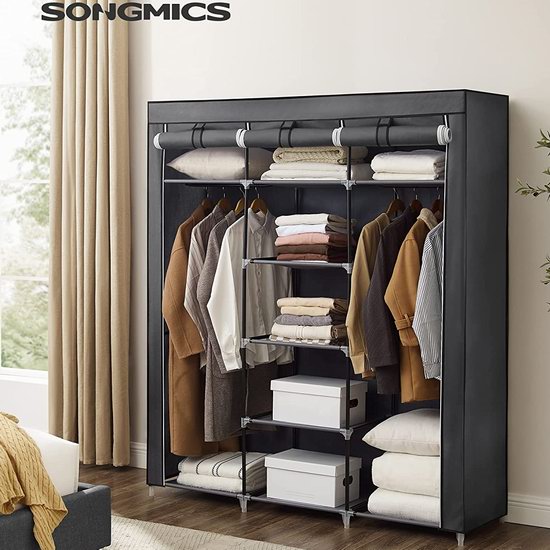  SONGMICS URYG12H 59英寸便携式简易衣柜3.8折 44.79加元包邮！4色可选！