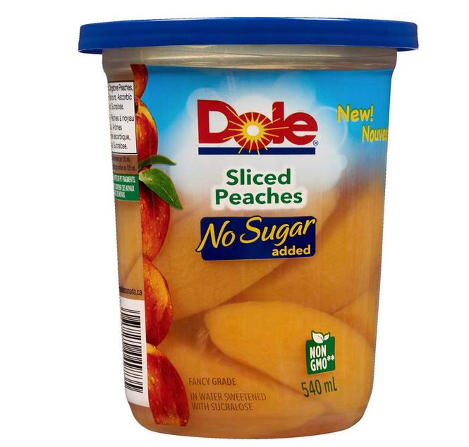  Dole 纯天然果肉 水蜜桃罐头540毫升 2.99加元（原价 3.99加元）