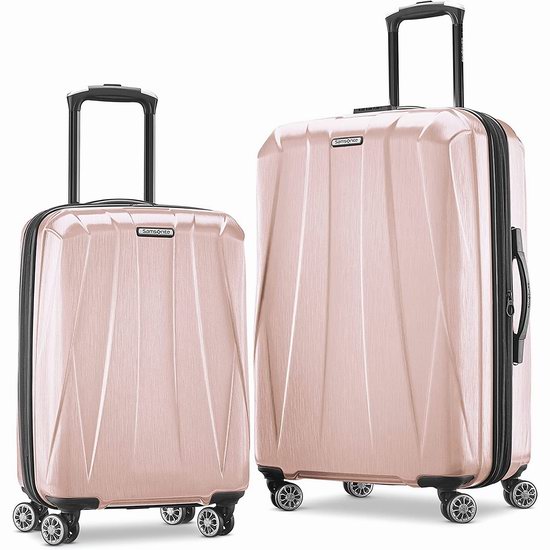  Samsonite 新秀丽 Centric 2 樱花粉高颜值 20+24英寸 全PC超轻拉杆行李箱2件套4.1折 198.3加元包邮！