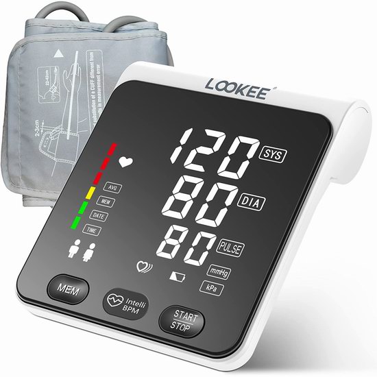  LOOKEE A2 超大屏 上臂数字式电子血压计6.7折 39.98加元限量特卖并包邮！
