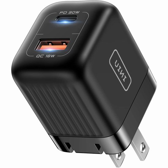  白菜价！INIU 30W PD QC 3.0 双口 智能快速USB充电器3.4折 10.19加元！