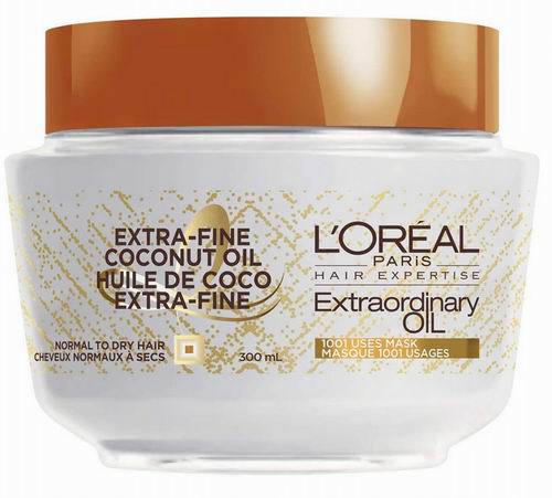  L'Oreal Paris Extraordinary Oil 1001 椰子油发膜300毫升 48小时滋养 6.62加元