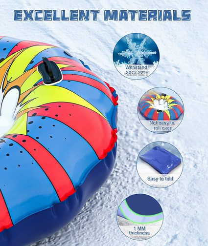 EPN 55英寸 加大号 成人儿童滑雪橡皮圈/雪上甜甜圈5.8折 28.99加元包邮！会员专享！