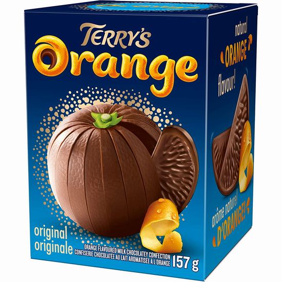  历史新低！Terry's Orange 香橙原味牛奶巧克力（157克）5折 2.99加元！