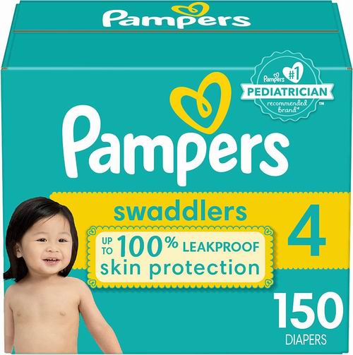  Pampers Swaddlers Size 4纸尿裤150个装 29.99加元（原价 42.99加元）