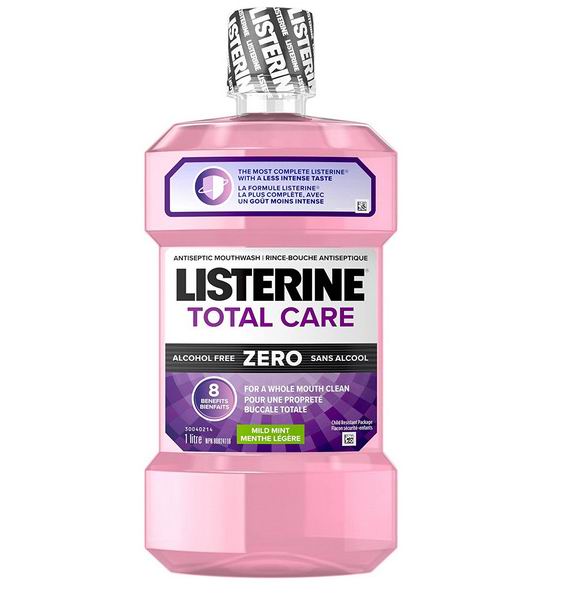  Listerine 无酒精漱口水1升 6.64加元（原价 9.27加元）