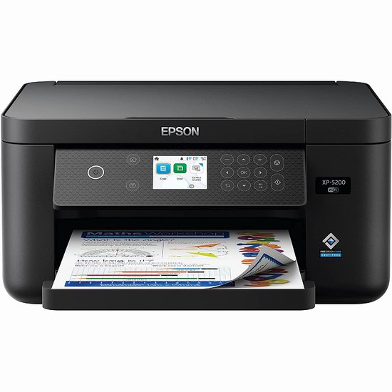  历史新低！Epson Expression Home XP-5200 爱普生 无线多功能一体彩色喷墨打印机6.7折 99.99加元包邮！