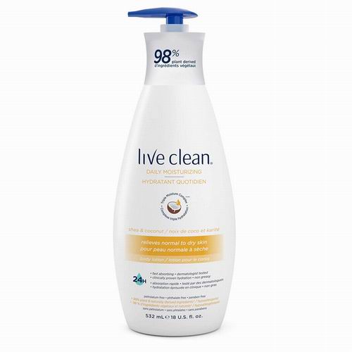  Live Clean 乳木果椰子保湿润肤露 532毫升 5.99加元（shoppers同款价 13.49加元）